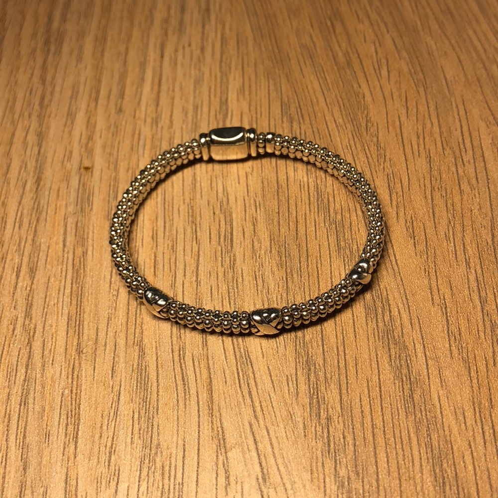 Lagos caviar bracelet with 3 crosses